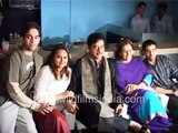 Sonakshi with Shatrughan Sinha, Poonam Sinha at film promo _ Taran Adarsh, Mera Dil Leke Dekho cast