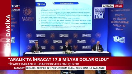 Bakan Pekcan: 2020 Yılını İhracatımızda Tarihi Bir Rekorla Kapattık