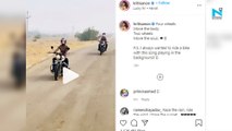 Kriti Sanon fulfills her dream of riding a bike to this song on sets of Bachchan Pandey