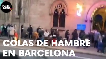 下载视频: Las COLAS DEL HAMBRE en BARCELONA siempre frente a IGLESIAS CATÓLICAS