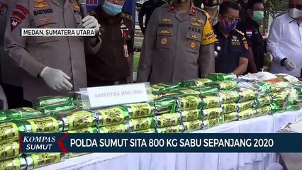 Polda Sumut Sita 800 Kg Sabu Sepanjang 2020
