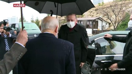 Cumhurbaşkanı Erdoğan, Bahçeli'yi evinde ziyaret etti