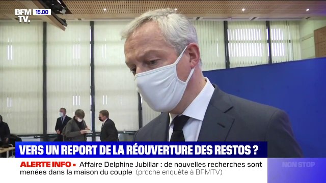 Bruno Le Maire: Il est indispensable et juste de maintenir une protection économique totale des secteurs de l'hôtellerie et de la restauration