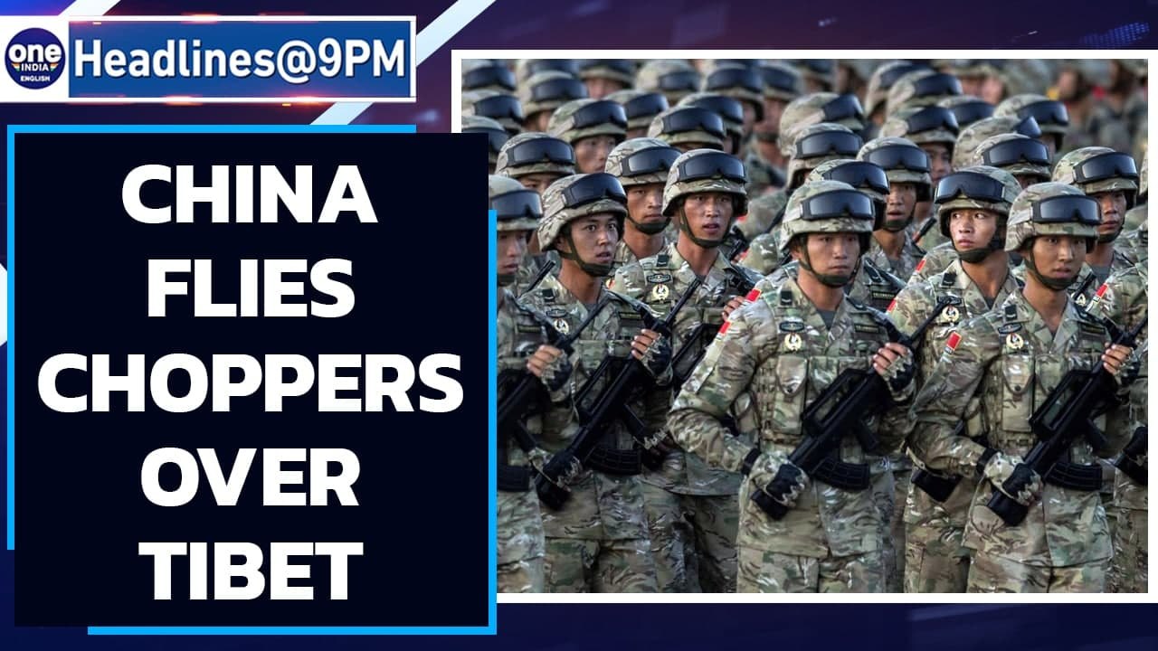 China flies chopper over Tibet to prove military might | Oneindia News