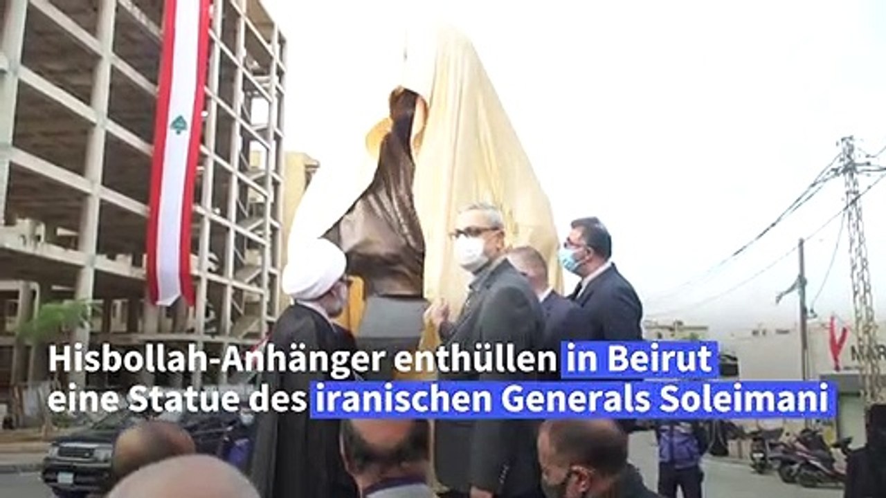 Soleimani-Statue in Beirut enthüllt