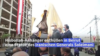 Soleimani-Statue in Beirut enthüllt