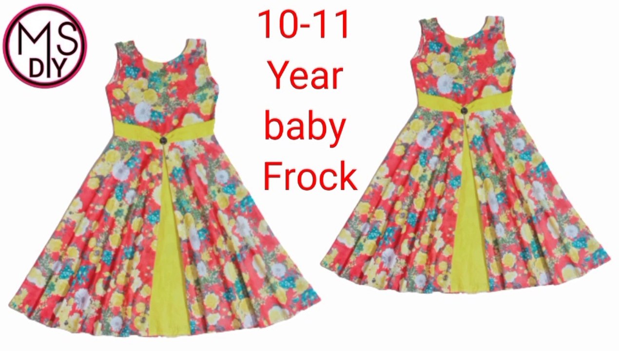 10-11 year baby girls beautiful frock cutting and stitching | MS ...