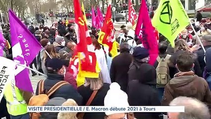 VISITE PRESIDENTIELLE / E. Macron débute 2021 à Tours