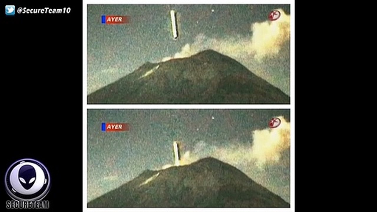 Alien Craft Flies THROUGH Erupting Volcano!