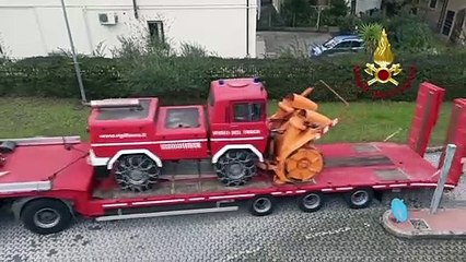 Udine - Forti nevicate, interventi a Forni di Sopra (05.01.21)