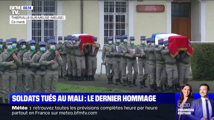 Download Video: À Thierville-sur-Meuse, le dernier hommage aux trois militaires tués au Mali