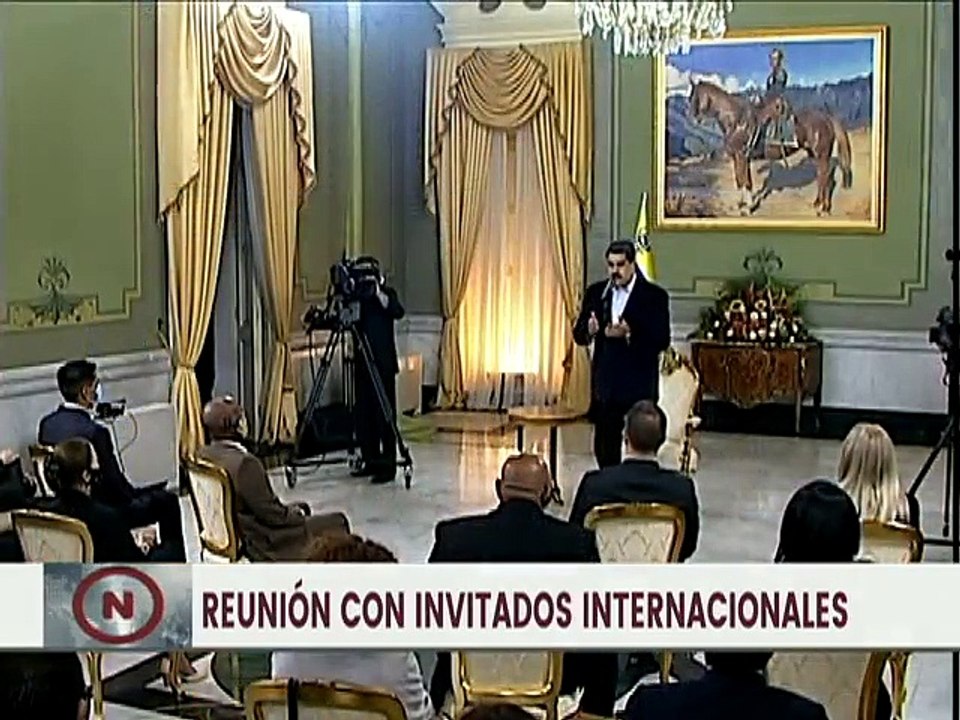 Reunión del Pdte. Maduro con invitados internacionales asistentes a la instalación de la AN