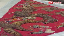 95年歷史「大龍旗」修復完成！古物刺繡工藝展出
