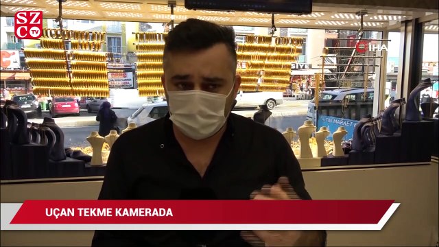 Kuyumcuya sahte altın veren şahsa motokuryeden uçan tekme