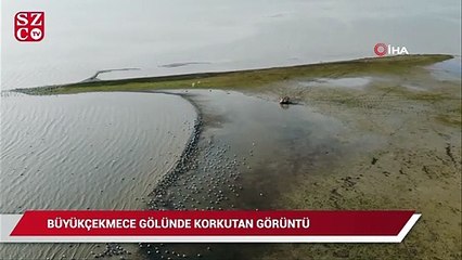 Büyükçekmece gölünde korkutan görüntü: Suyun çekildiği alanda yeni kıyı seti oluştu
