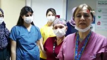 Koronayı yenen 8 yaşındaki Elif alkışlarla taburcu oldu