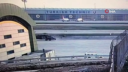 Havalimanındaki helikopter kazasının  görüntüleri ortaya çıktı