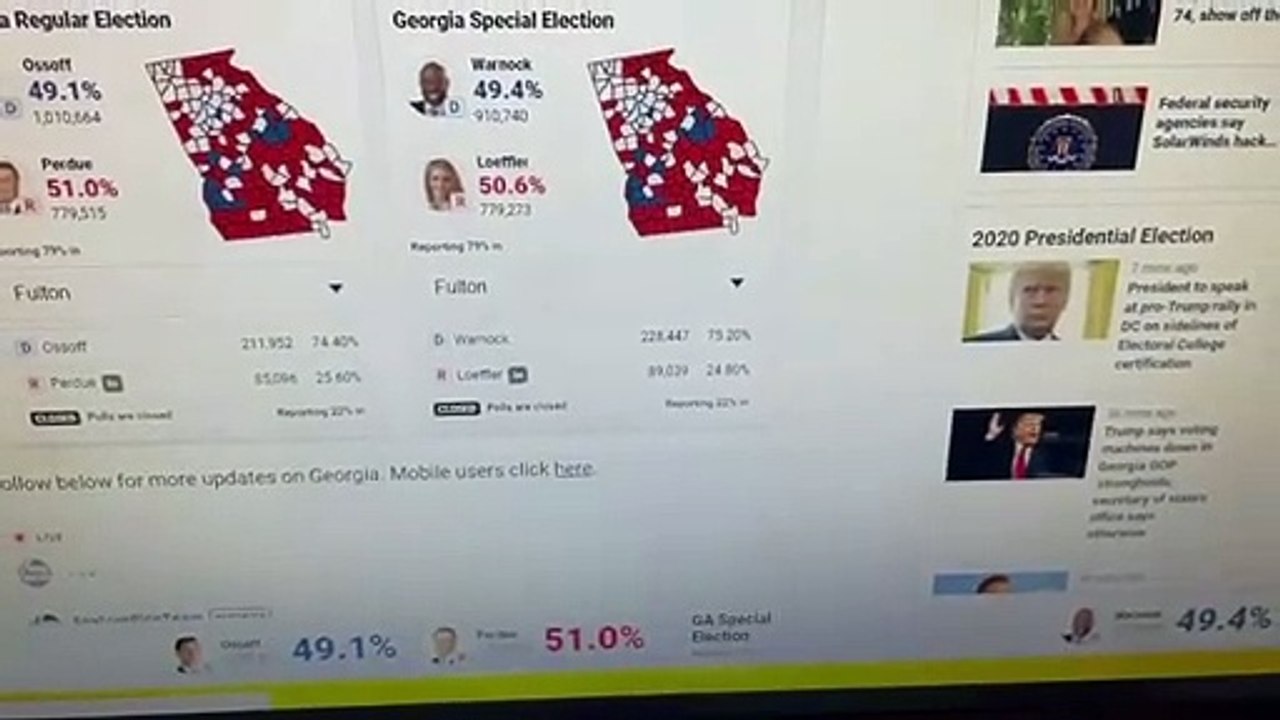 Votos igualados en Georgia hasta que se vuelve a cometer el fraude electoral