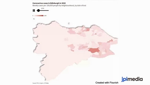 Coronavirus - This map shows how coronavirus spread through Edinburgh in 2020