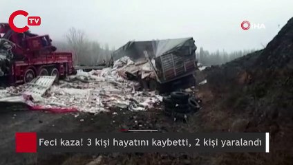 Feci kaza! 3 kişi hayatını kaybetti, 2 kişi yaralandı