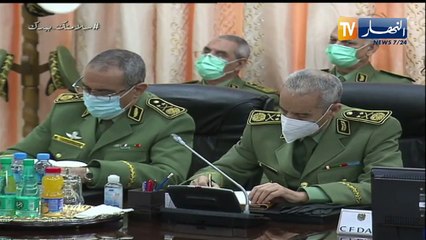 الفريق السعيد شنڨريحة يستقبل رئيس الأركان العامة للجيوش الموريتانية الفريق محمد بمبا مقيت