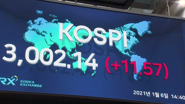코스피 장중 3,000 돌파...경계감으로 2,960대 마감 / YTN