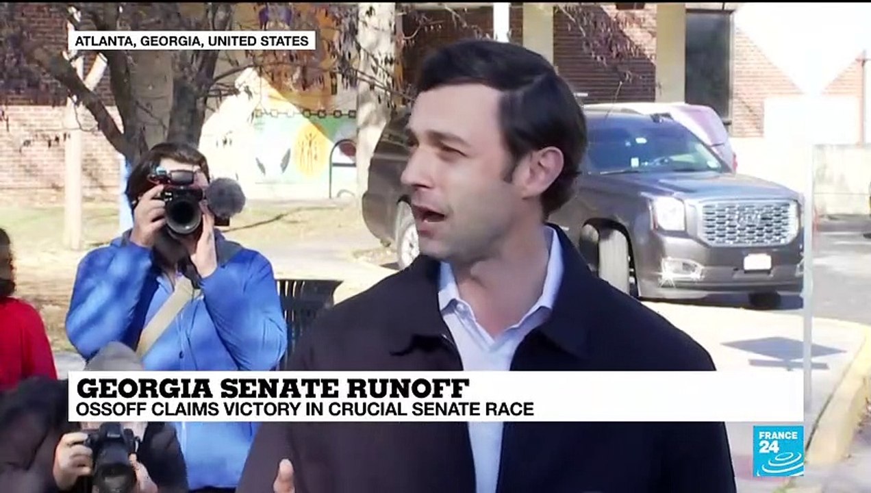 Ossoff claims victory for Democrats in crucial Senate vote in Georgia