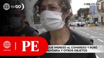 Capturan a mujer que ingresó a robar al Congreso de la República | Primera Edición