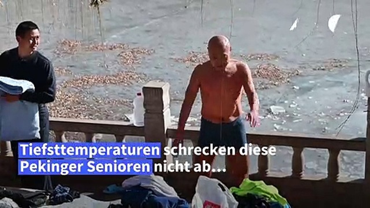 Peking: Schwimmen bei minus elf Grad