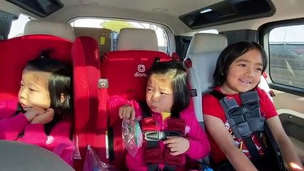 Life Size Dinosaur Car Drive Thru family trip with Ryan Emma and Kate!