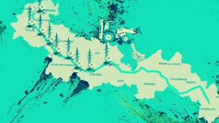 Implantation de lignes à haute tension dans le Hainaut