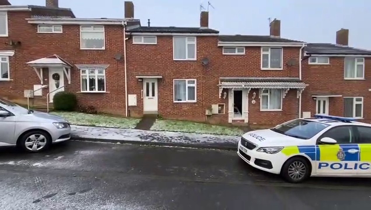 Police vehicles in Dodds Close, Wheatley Hill