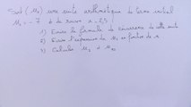 Déterminer la formule de récurrence, puis la formule explicite d’une suite arithmétique - 1re