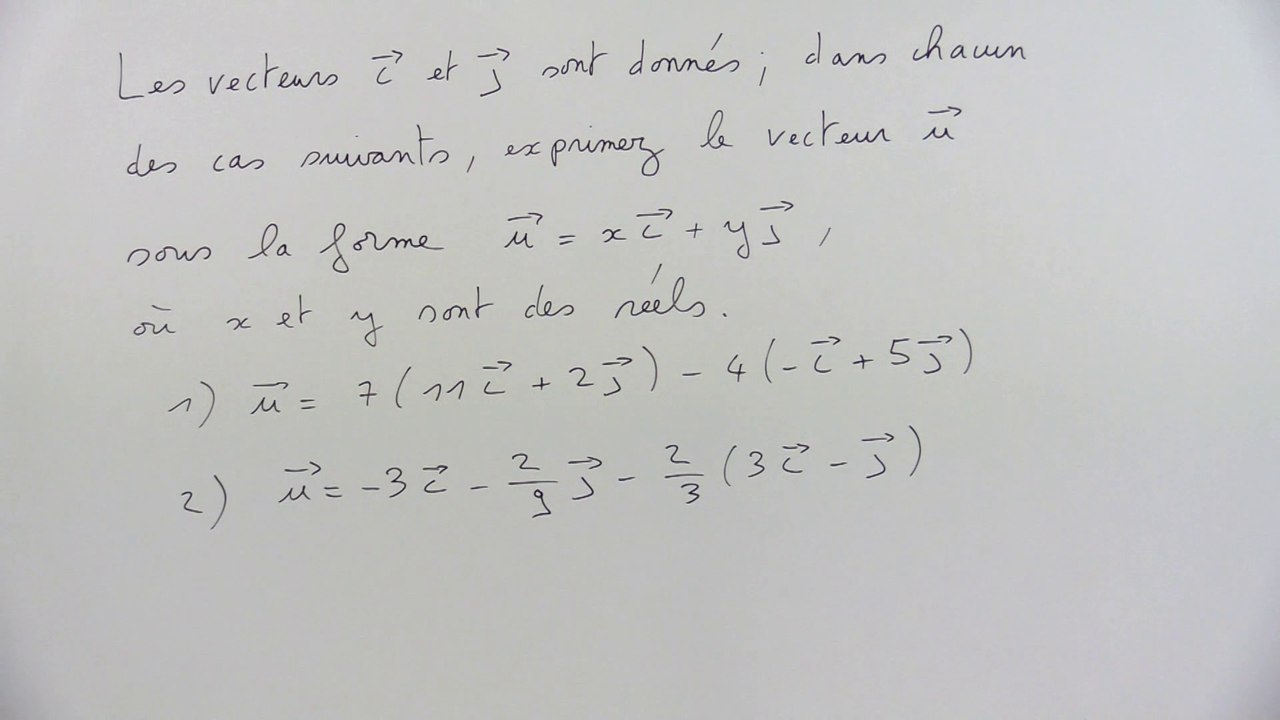 Simplifier des expressions vectorielles - 2nde