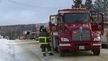 Une maison détruite par les flammes à Val-Lambert