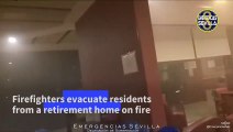 One dead, 18 hurt in Spain retirement home fire: firefighters evacuate the building