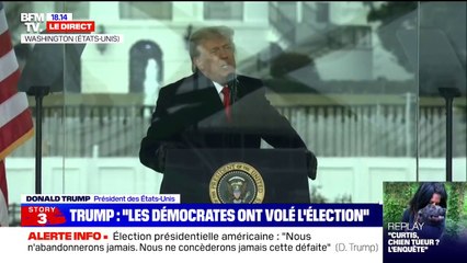 Donald Trump: "Nous exigeons que le Congrès fasse ce qu'il faut et qu'il ne compte que les voix légales"