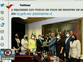 Pdte. del TSJ Maikel Moreno recibió a diputados que notificaron instalación de nueva AN