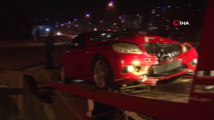 Kısıtlamayı delip kaza yaptı, kendisini görüntüleyen muhabire saldırdı