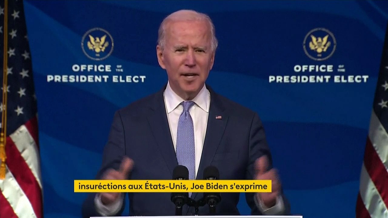 Etats-Unis : Joe Biden qualifie d'"insurrection" les violences au Capitole