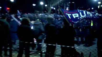 DC Police and the National Guard herded the protesters away from the Capitol Building.
