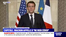 Invasion du Capitole à Washington: Emmanuel Macron appelle à ne rien céder face à la violence