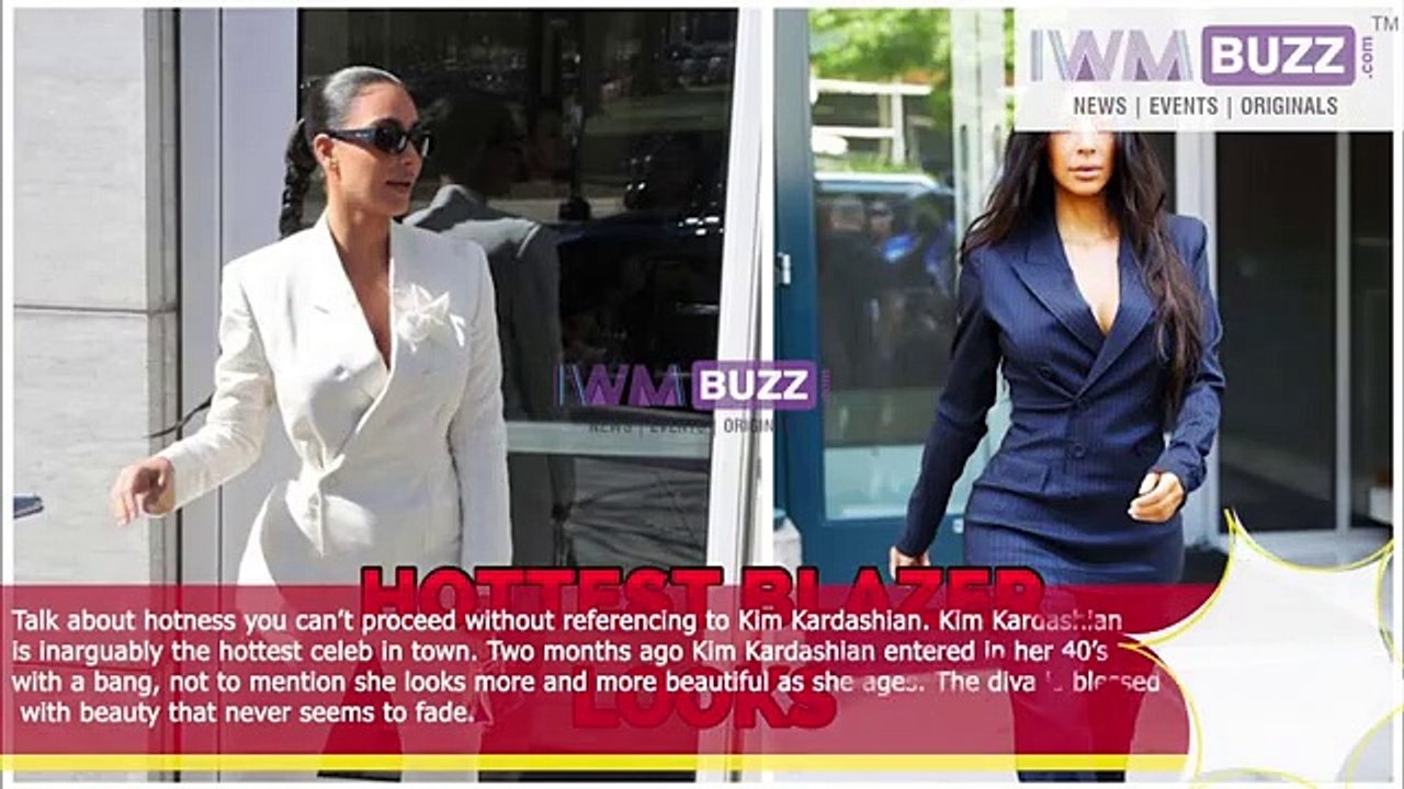 From A Perfect 3 Piece Suit To No Shirt Just Blazer Have A Look At Kim Kardashians Hottest Looks_