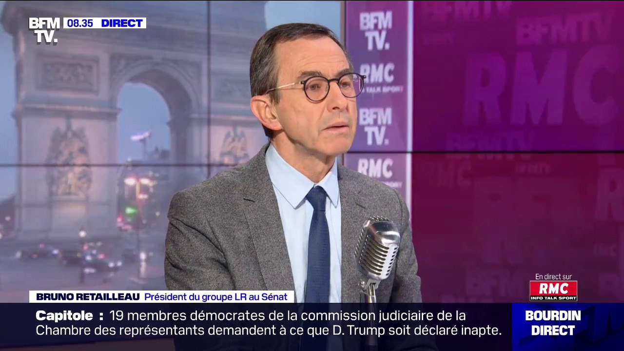 Intrusion au Capitole: Bruno Retailleau estime que "la responsabilité de Donald Trump est accablante"