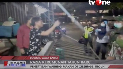Razia Kerumunan Tahun Baru di Cileungsi Bogor Ricuh