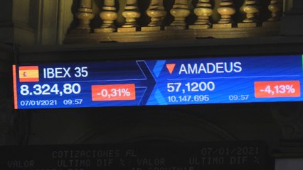 El Ibex 35 se decanta por las pérdias tras la apertura y baja de los 8.300 puntos