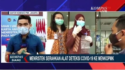 Download Video: Menristek Serahkan Alat Pendeteksi Covid-19 GeNose C19 Buatan UGM ke Menko PMK