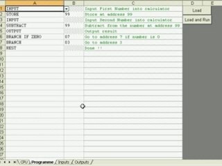 CPU simulation using Excel (Little Man Computer Model)