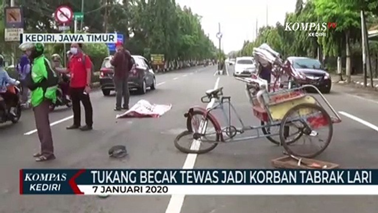 Korban Tabrak Lari, Tukang Becak Tewas Di Tempat
