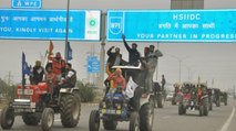 Farmers take over KMP expressway with tractor march